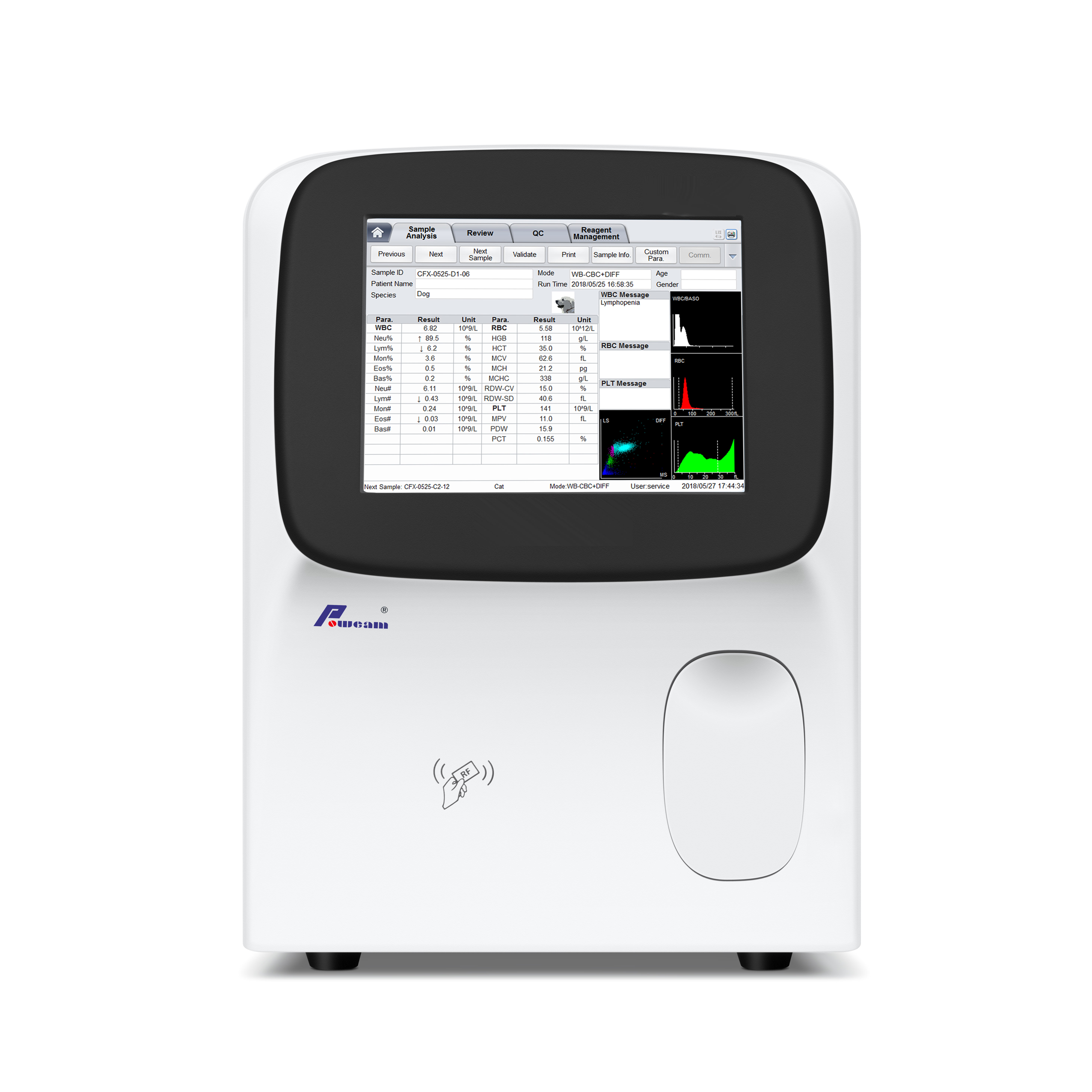 VET血液分析仪的5部分自动血液分析仪